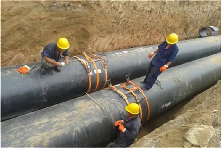 聚氨酯保溫直埋管施工現場